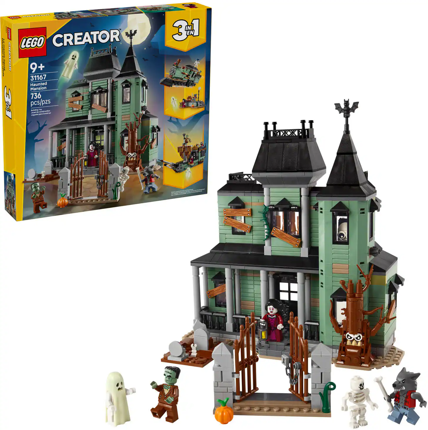 LEGO - Creator 3 in 1 Haunted Mansion Building Toy 31167