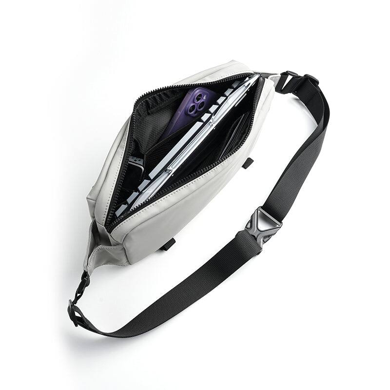 Back. GravaStar - GravaStar Keyboard Crossbody Bag Waterproof Travel Sling Case for 60% Mechanical Keyboards & Accessories Gray - Gray.