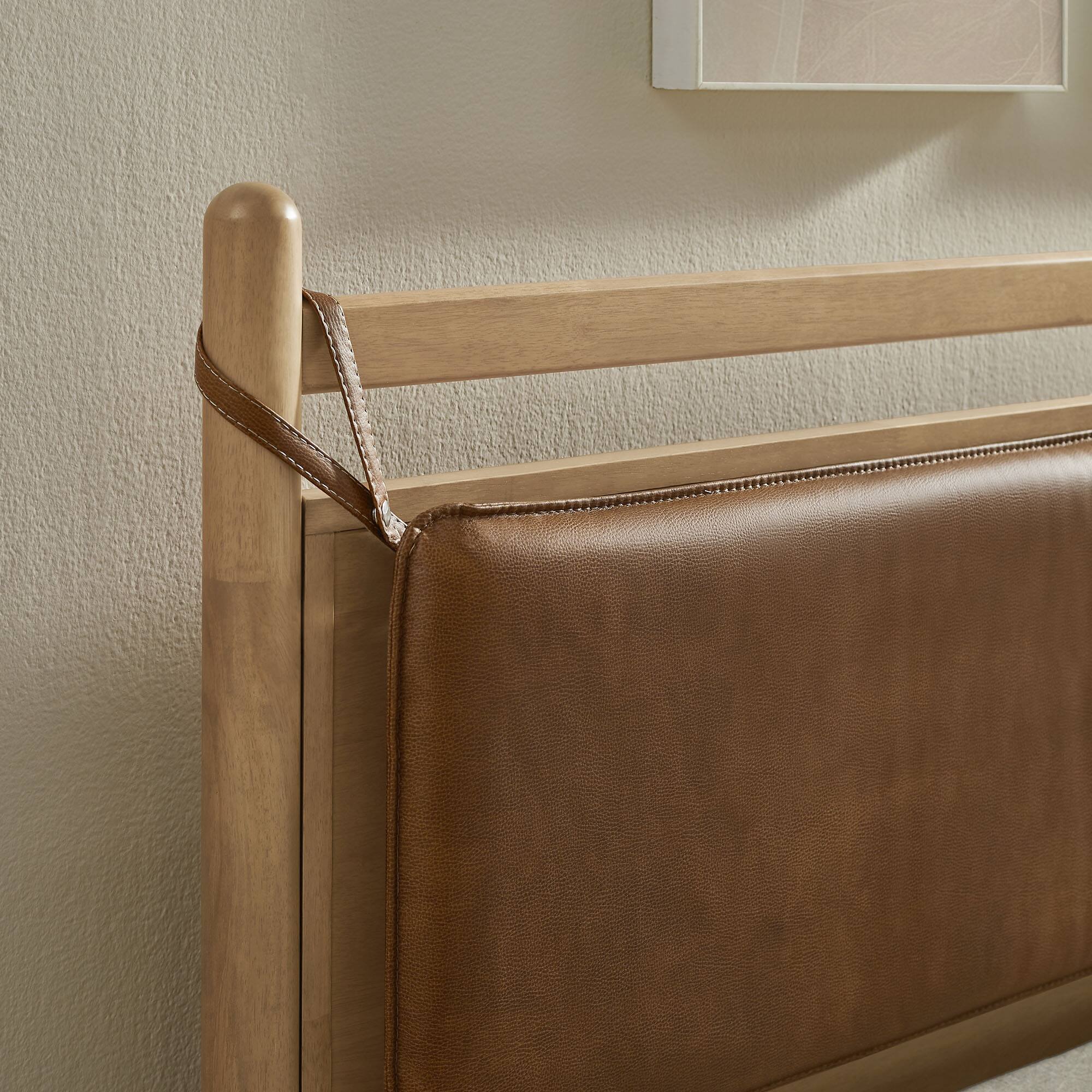 Alt View 1. Modway - Leni Wood Platform Bed Frame by Modway - Light Oak Canyon.