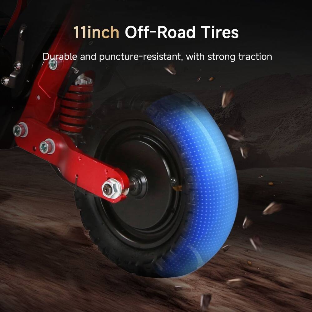 11inch Off-Road Tires  
Durable and puncture-resistant, with strong traction