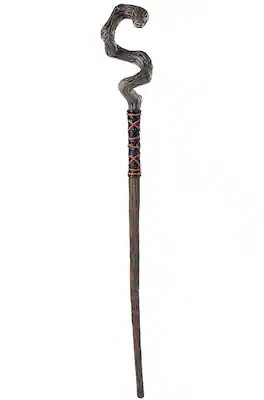 California Costumes - 4 Foot Serpent Staff Costume Accessory - Brown/ - Black