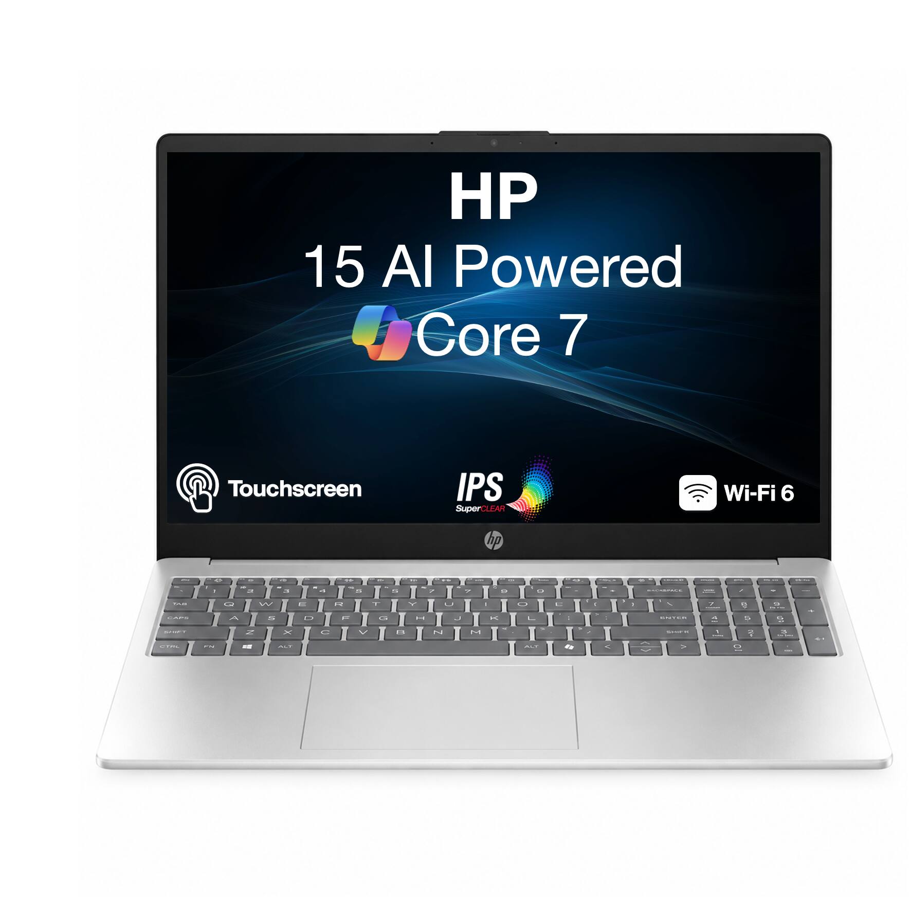 HP 15 AI Powered Core 7 Touchscreen IPS SuperCLEAR Wi-Fi 6