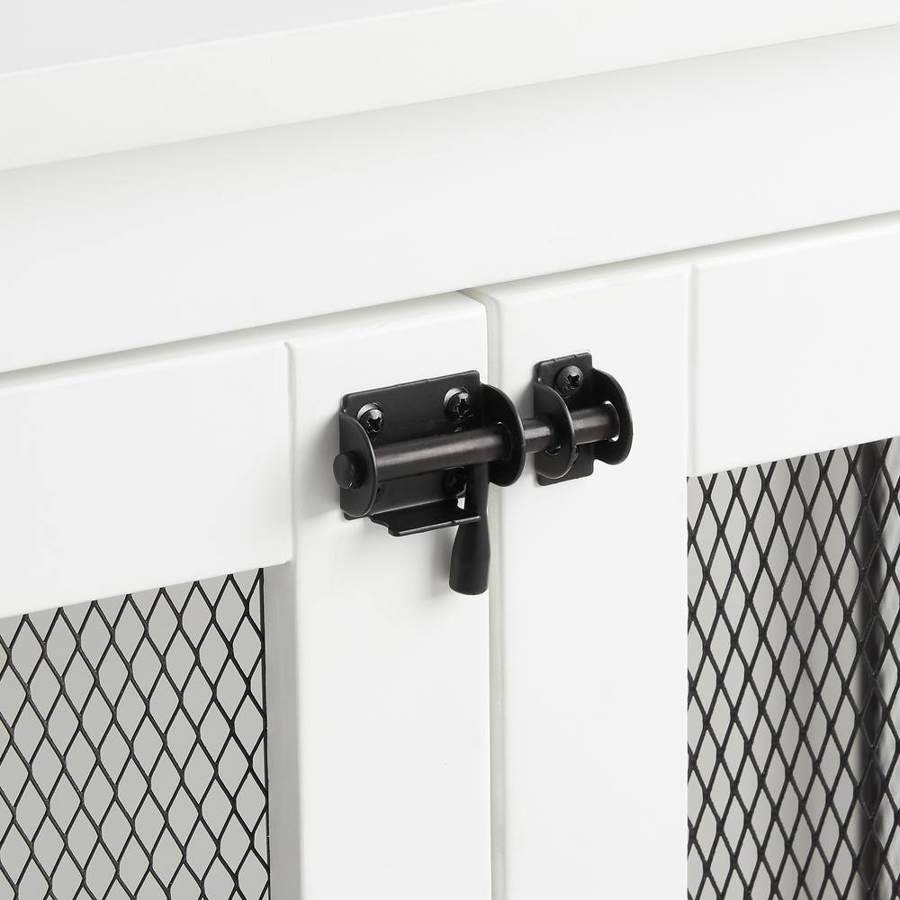 Alt View 8. Crosley Furniture - Dane Credenza Dog Crate - White.