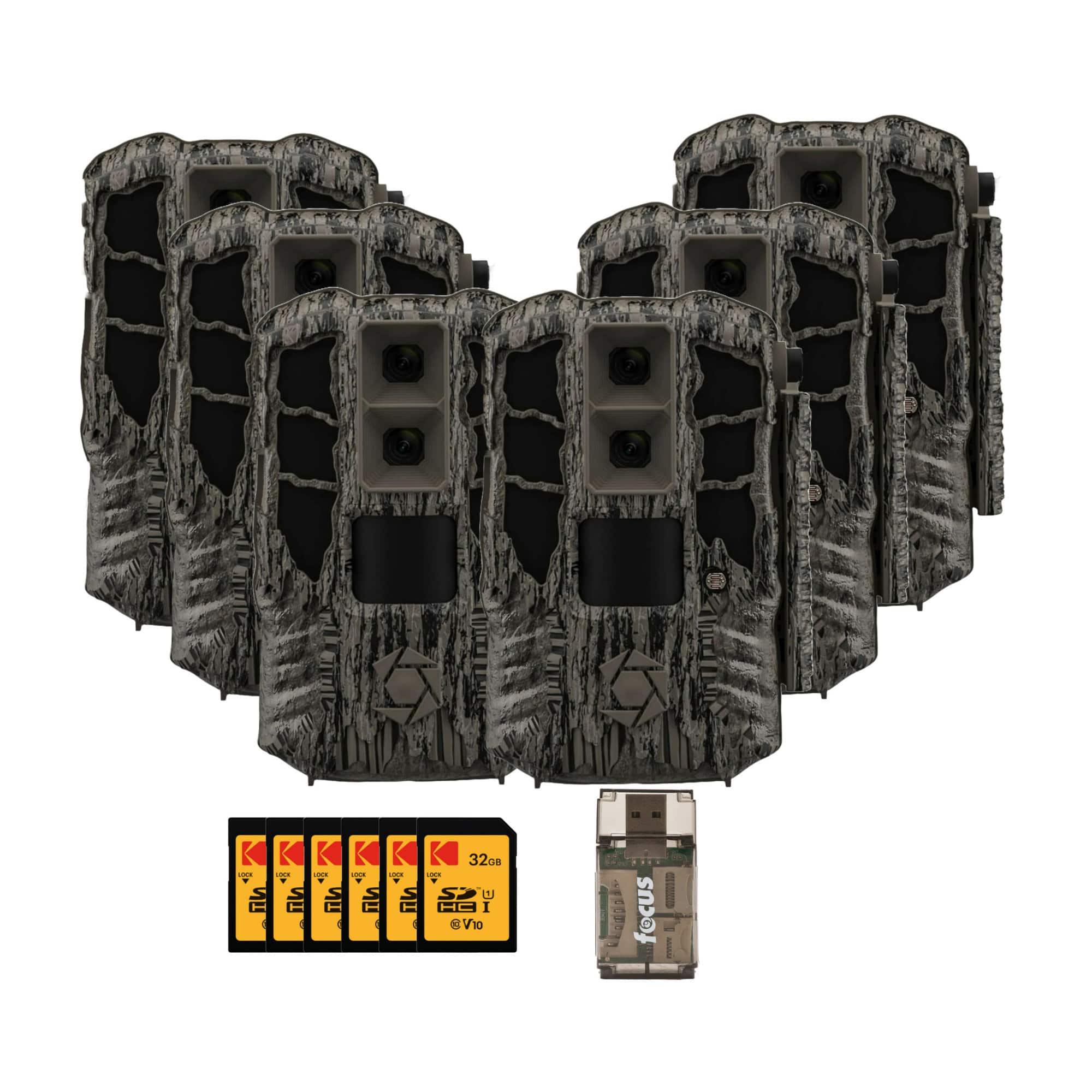 Bundle - Stealth Cam - Spectre 4K Pro 56MP Cellular Trail Camera (6-Pack) with Accessories