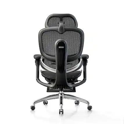 Front. SIHOO - C300 Pro V2 Ergonomic Office Chair with Footrest & Full-Body Adaptive Support - Black.