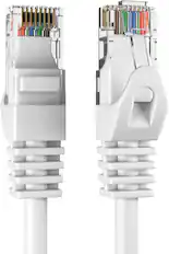 Front. Cables Direct Online - Cables Direct Online Cat6 Ethernet Cable 75FT 550MHz UTP Patch Cord for PC Router Modem TV Console White - White.