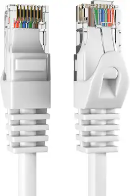 Cables Direct Online - Cat6 Ethernet Cable 50FT 550MHz UTP Patch Cord for PC Router Modem TV Console - White