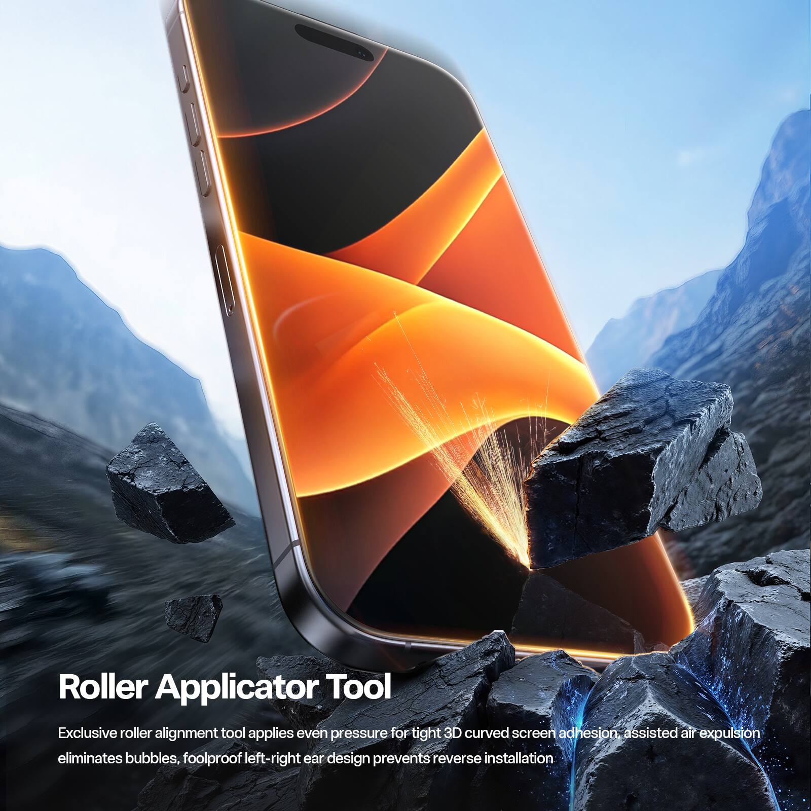 Roller Applicator Tool

Exclusive roller alignment tool applies even pressure for tight 3D curved screen adhesion, assisted air expulsion eliminates bubbles, foolproof left-right ear design prevents reverse installation