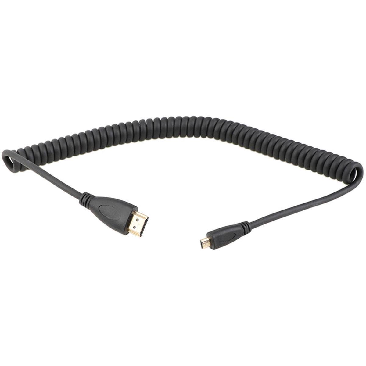 Front. CAMVATE - CAMVATE Micro HDMI Male to Full HDMI Male Coiled Cable, 12" to 79".