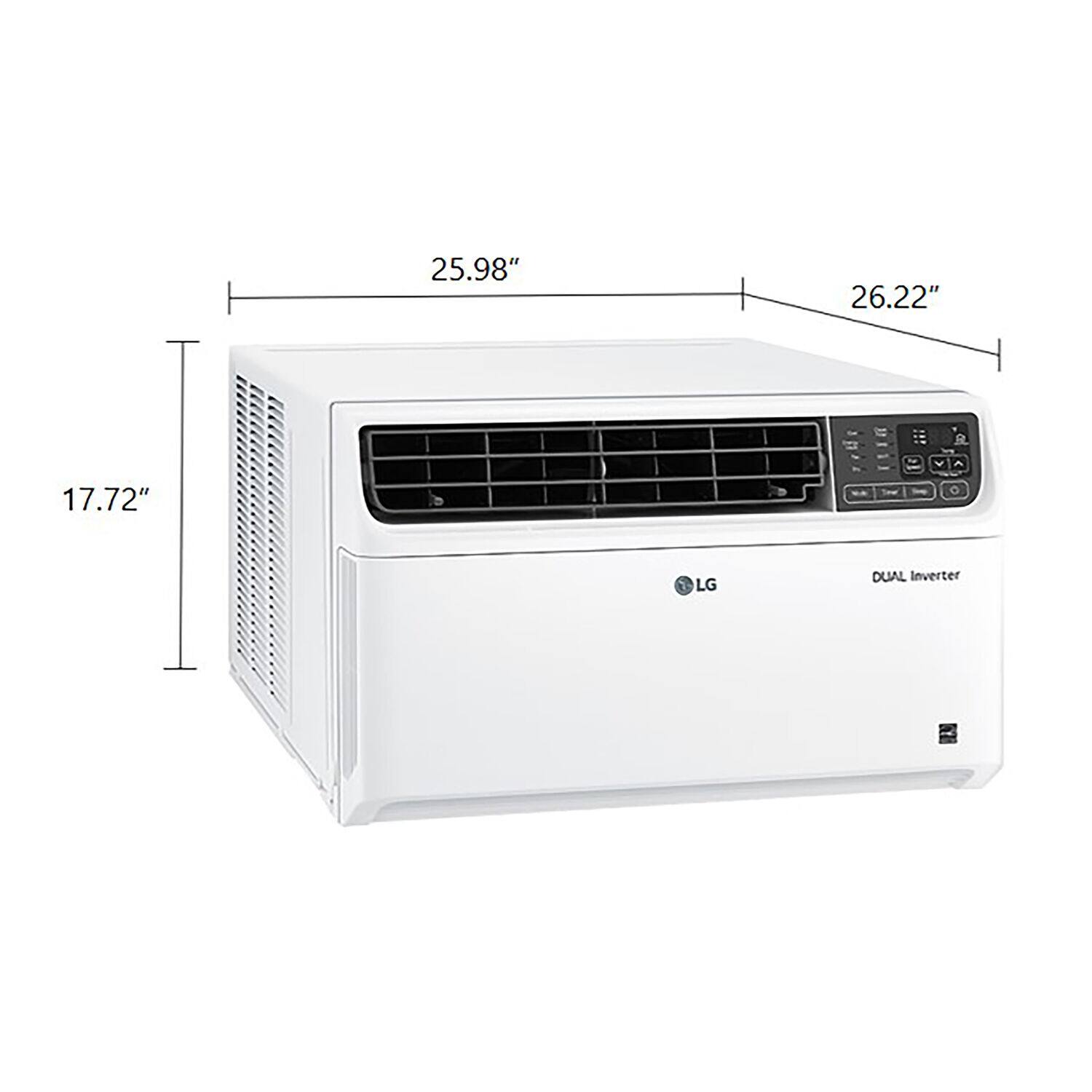 Back. LG - LG - 23,500 BTU DUAL Inverter 230V Smart Window Air Conditioner - White.