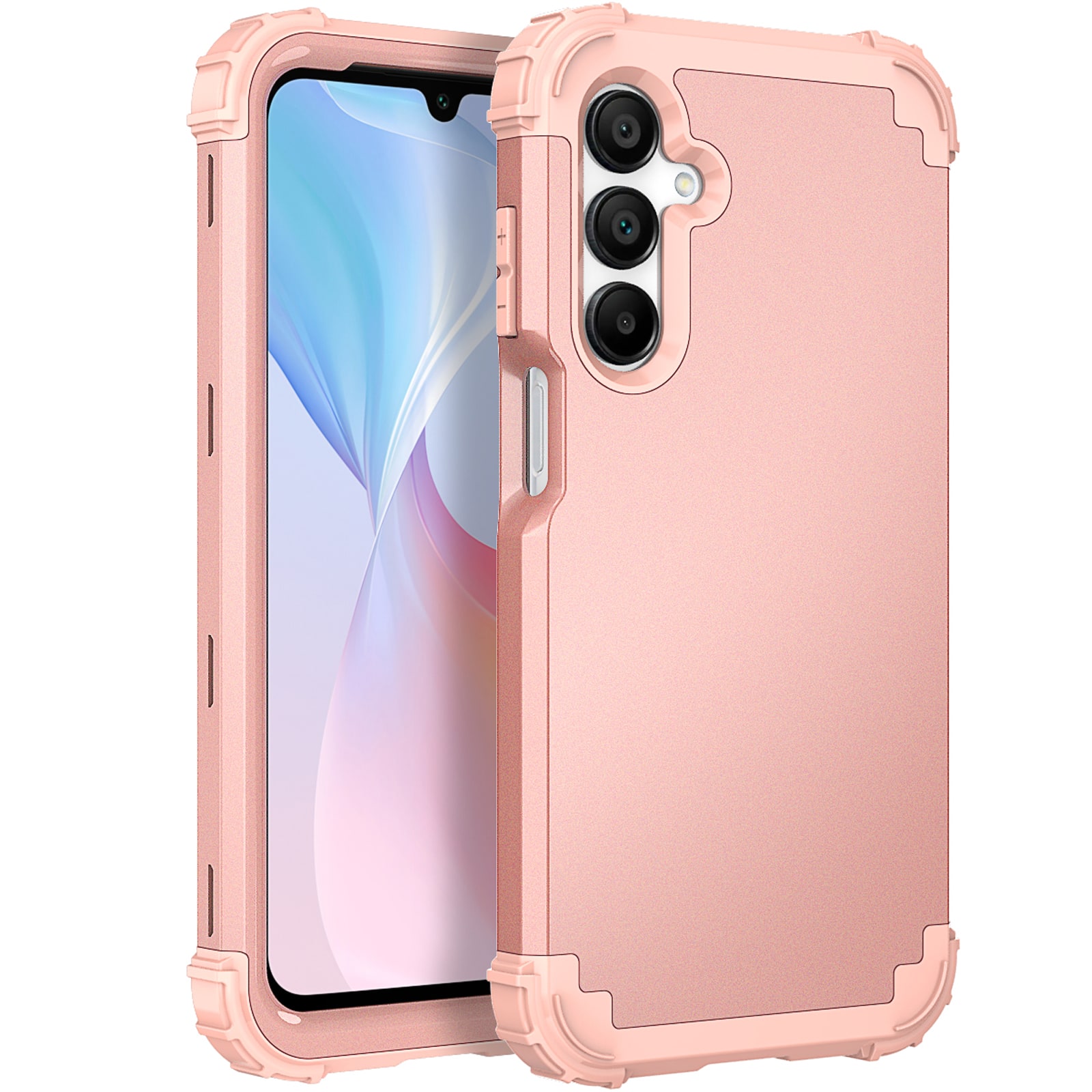 Dteck - Rugged Case for Samsung Galaxy A16 5G,Shockproof Soft Silicone Bumper Hard PC Back Cover,3-Layers Protective Shell - Rosegold price history on PriceWatchPro