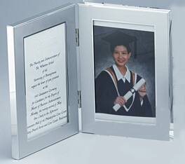 Jiallo - 4 x 6" Jolene Double Photo Frame - Silver, Multi Color
