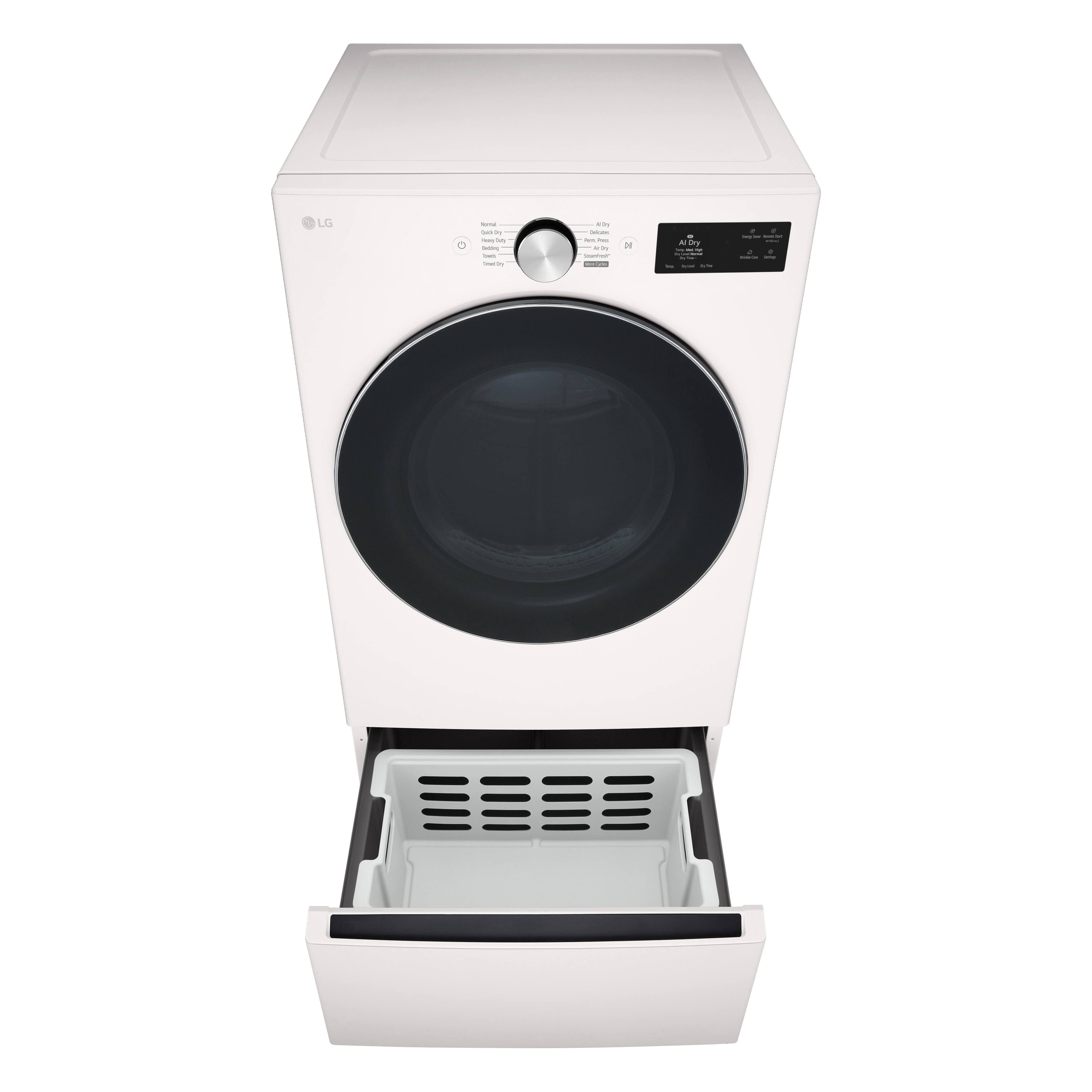 Alt View 18. LG - 7.4 Cu. Ft. Smart Gas Dryer with Steam and AI Sensor Dry - Alpine White.