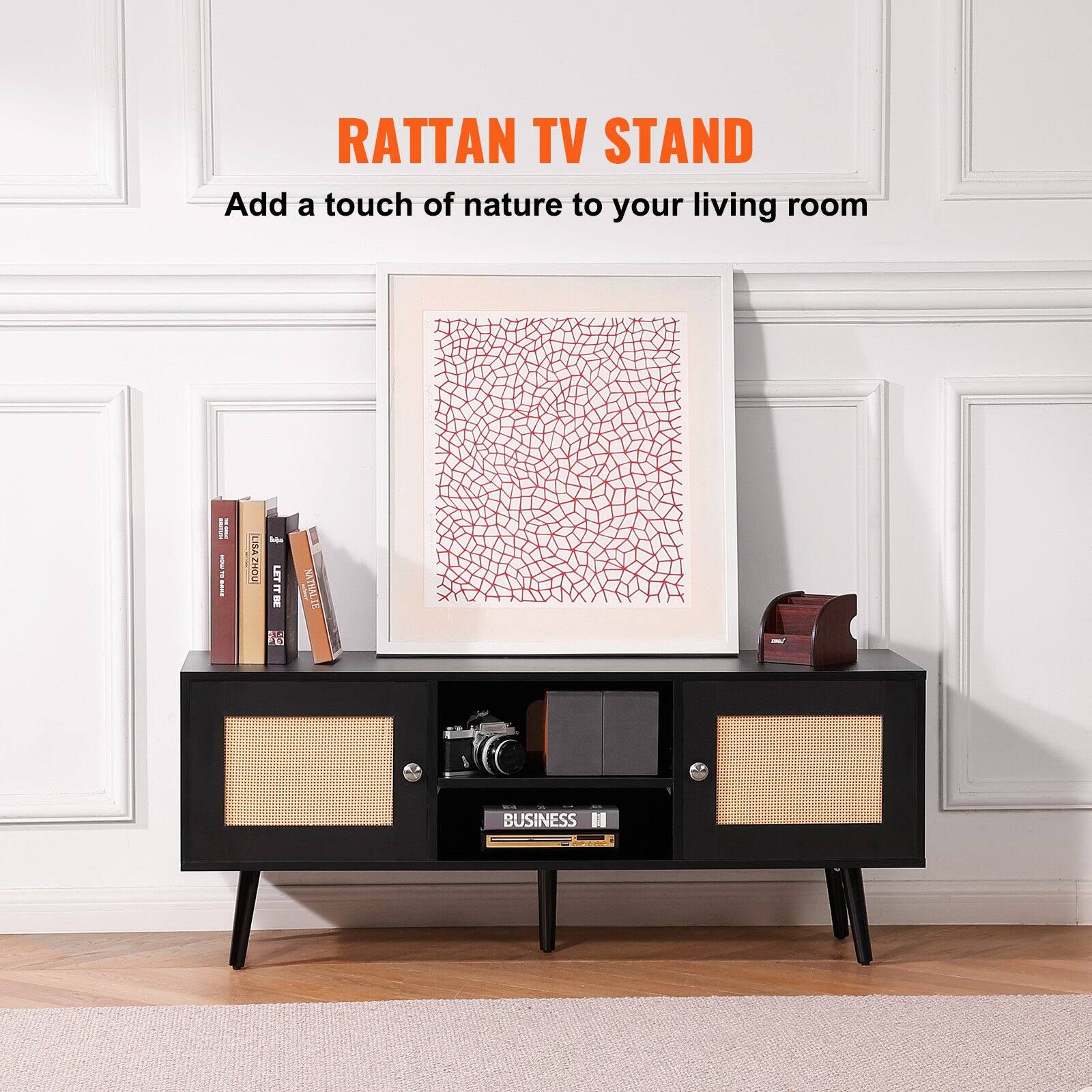 RATTAN TV STAND  
Add a touch of nature to your living room