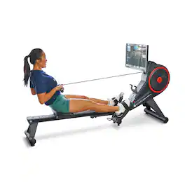Echelon - Row-S Indoor Rowing Machine with 22" class Rotating HD Touchscreen and Magnetic Resistance - Red/Black