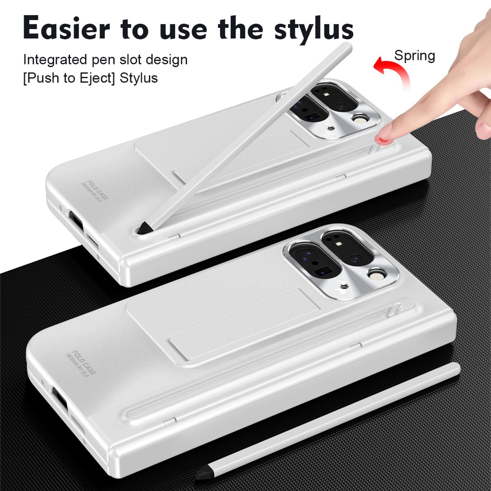 Easier to use the stylus  
Integrated pen slot design [Push to Eject] Stylus  
Spring  
DESIGN FOLD a7 CASE 2  
DESIGN FOLD BY CASE Z8