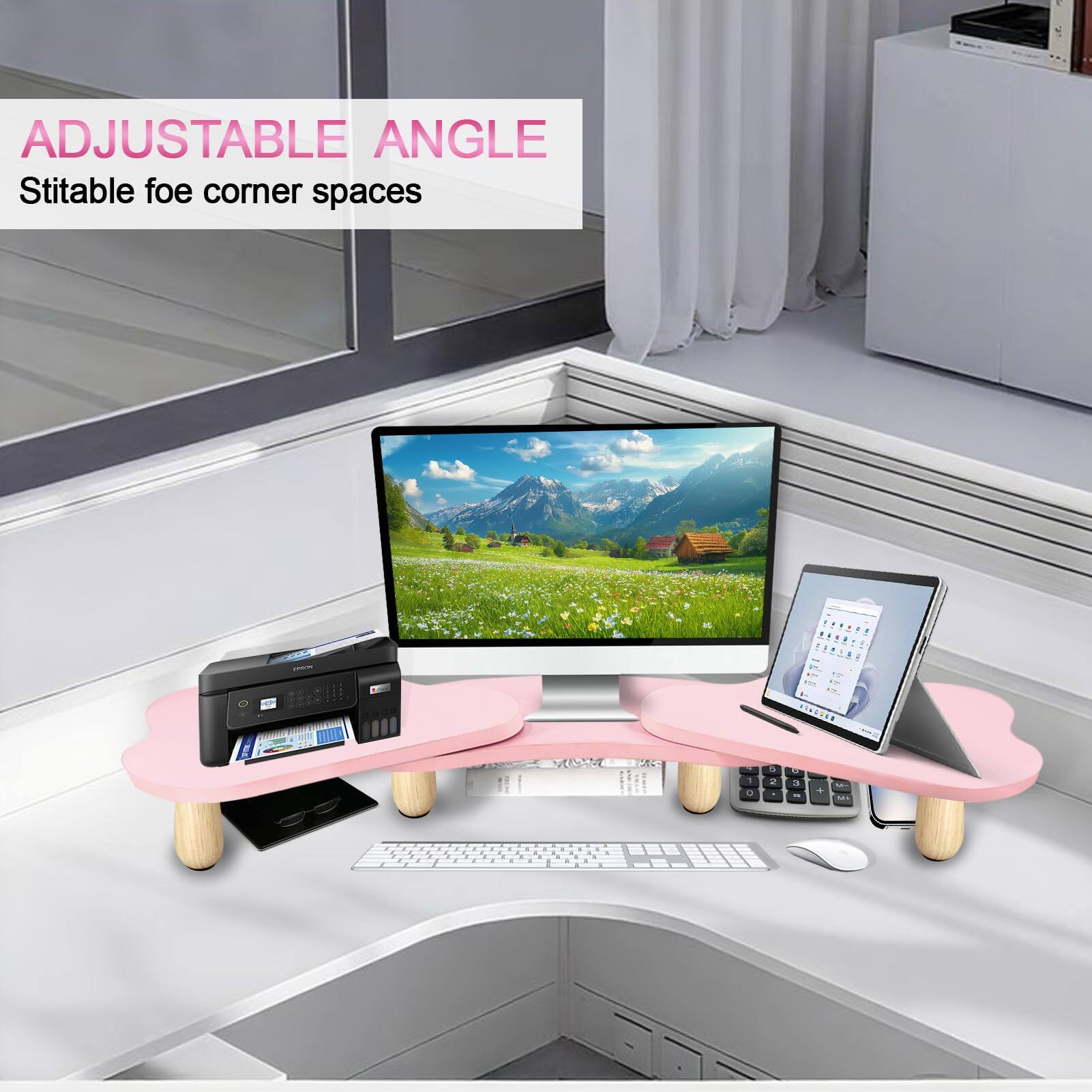 ADJUSTABLE ANGLE  
Stittable for corner spaces