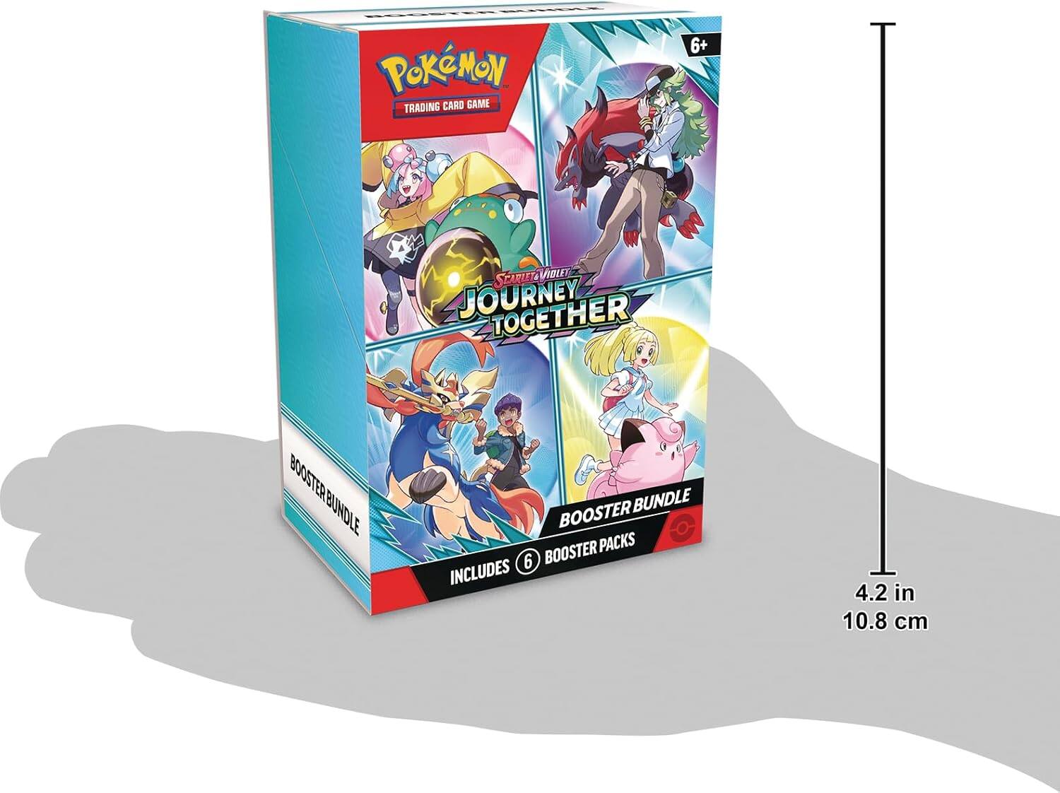 Pokémon Trading Card Game 6+ Scarlet & Violet Journey Together Booster Bundle Booster Bundle Booster Packs 6 Includes 4.2 in 10.8 cm