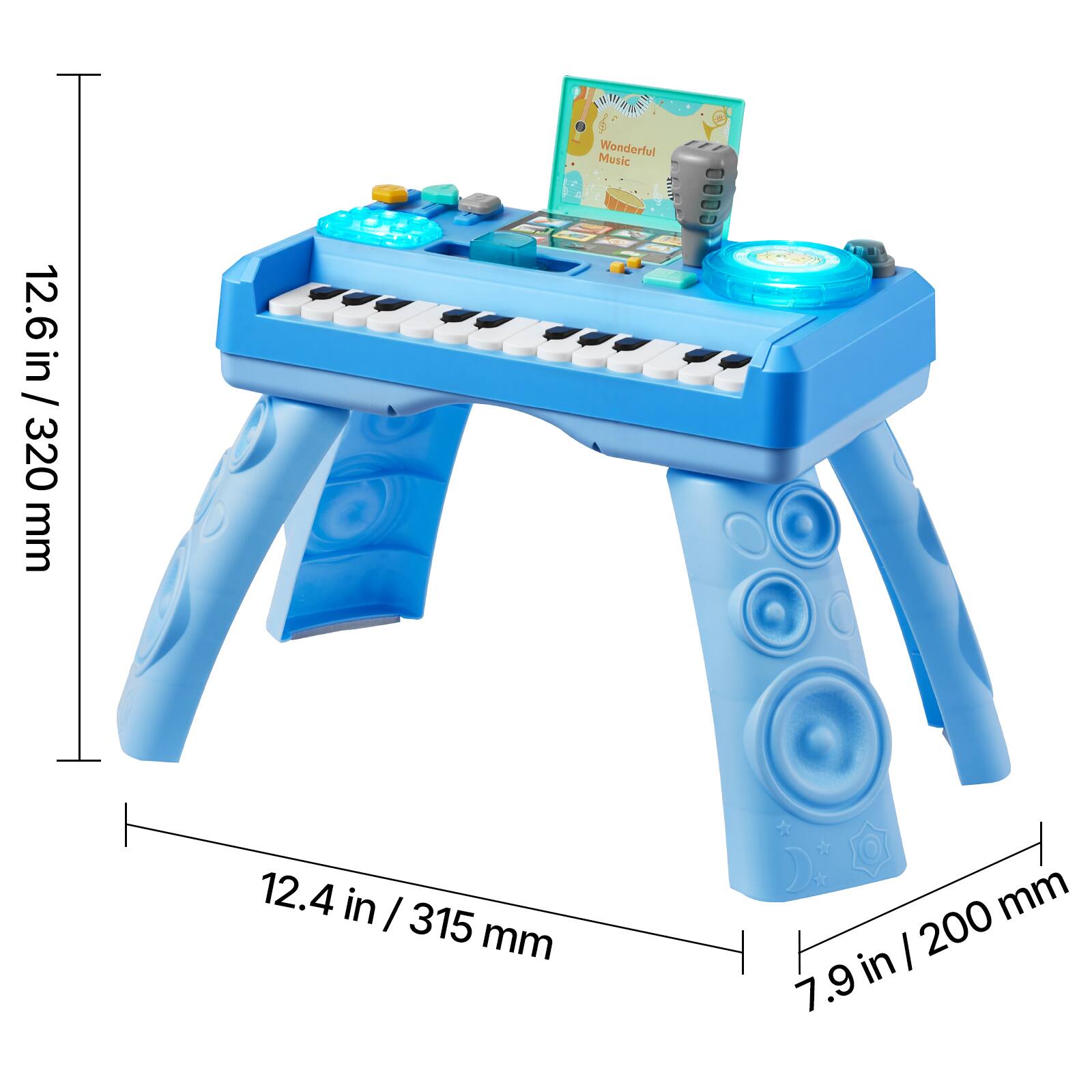 Wonderful Music

12.6 in / 320 mm  
12.4 in / 315 mm  
7.9 in / 200 mm