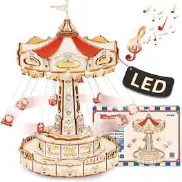3D Puzzle - DIY 3D Electro Mechanical Puzzle - Swing Ride 289 Pcs