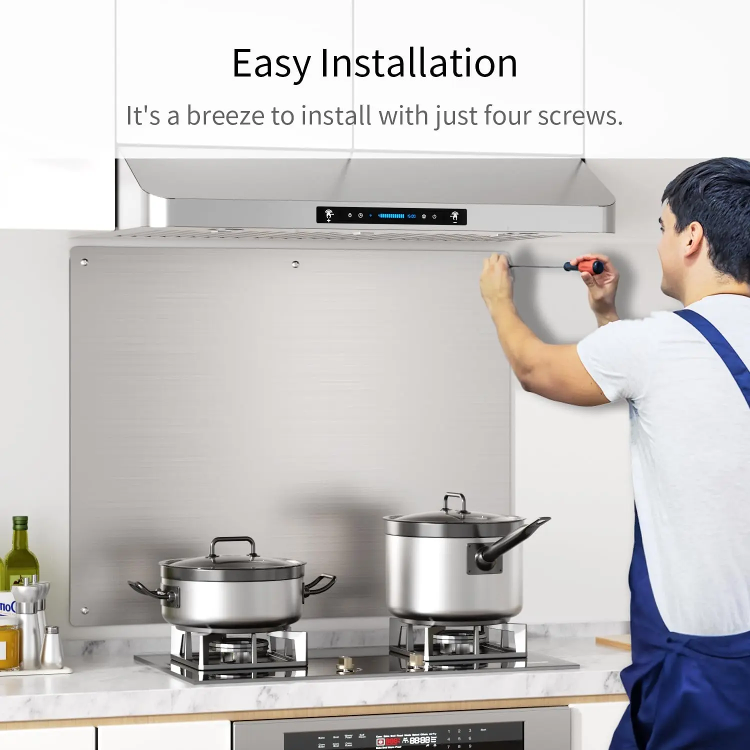 Easy Installation  
It's a breeze to install with just four screws.