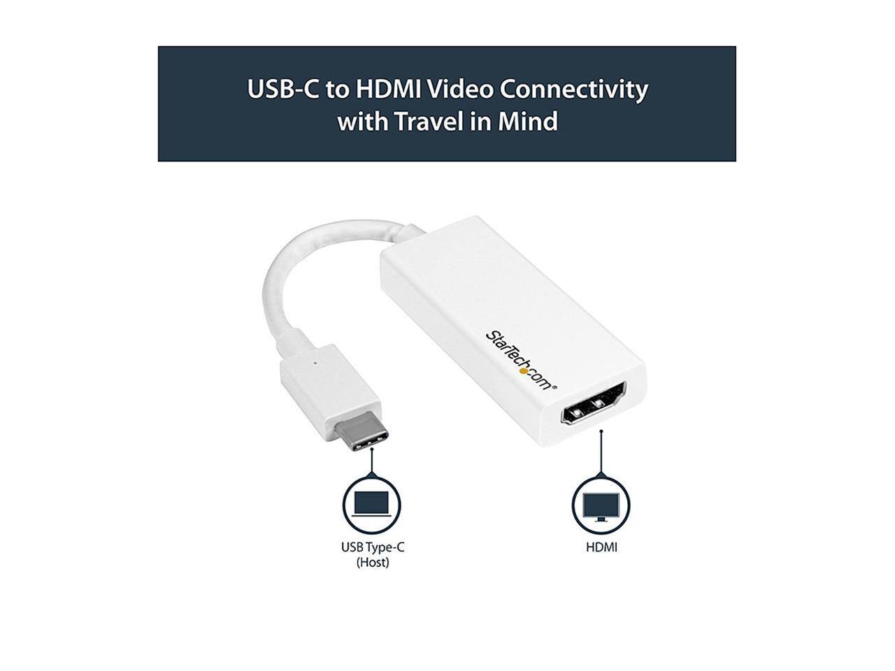 USB-C to HDMI Video Connectivity with Travel in Mind  
StarTech.com USB Type-C (Host) HDMI