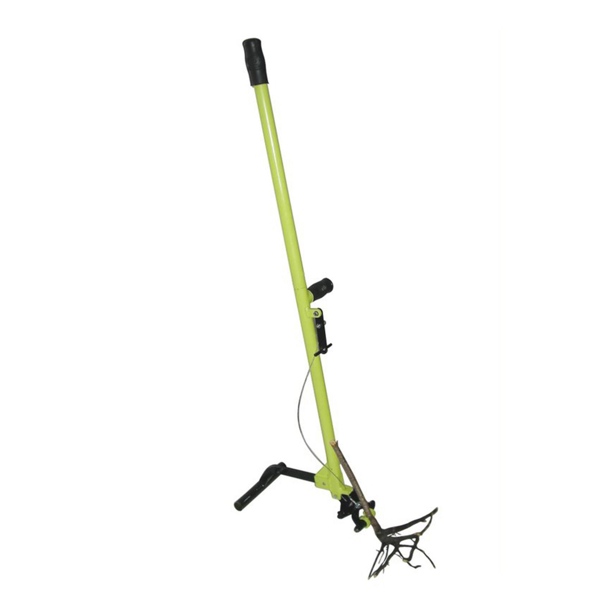 Front. Brush Grubber - Brush Grubber Heavy Duty 4 Foot Steel Handled Shallow Root Lifting Tool, Green - Green.