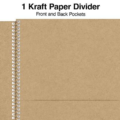 1 Kraft Paper Divider  
Front and Back Pockets