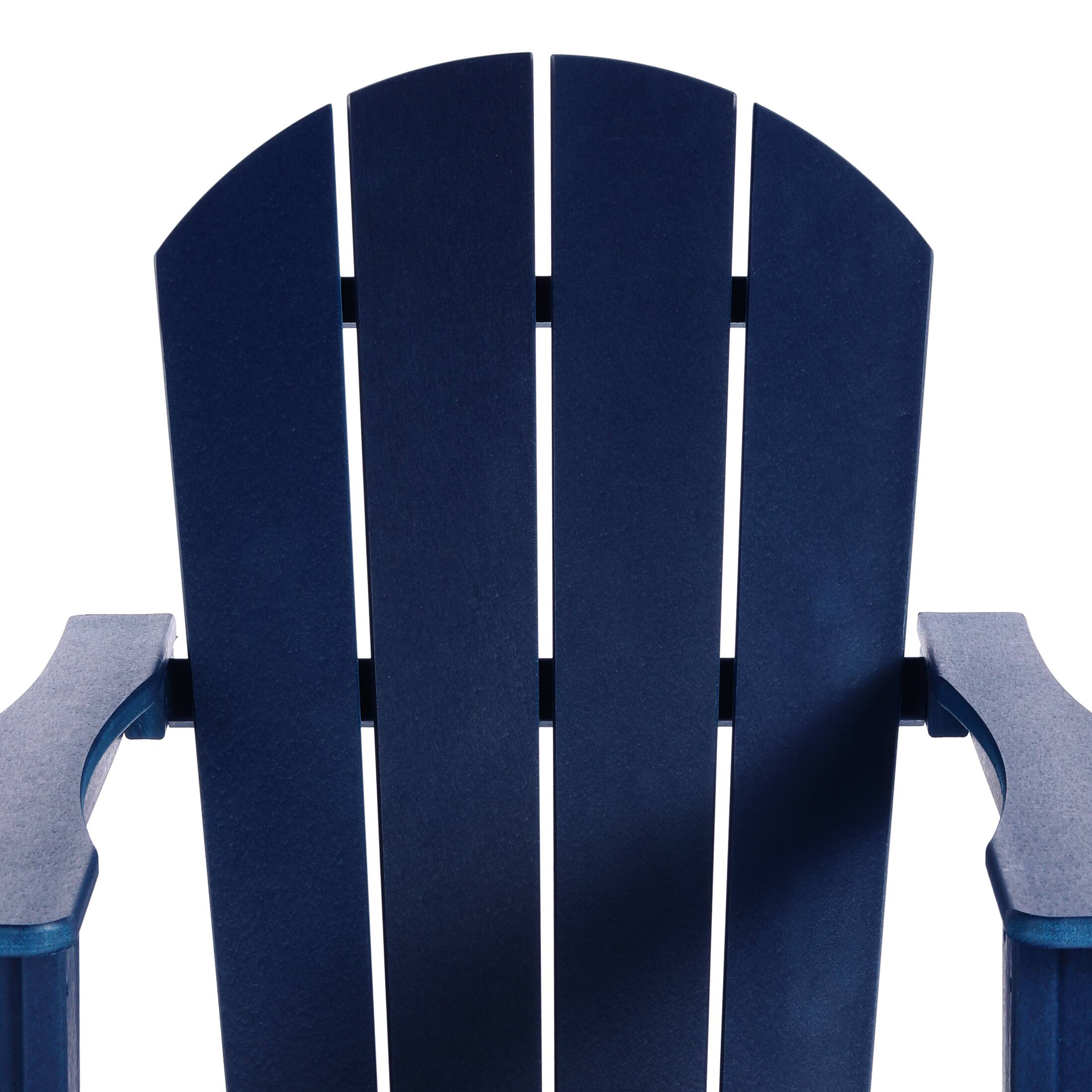 Alt View 5. WestinTrends - WestinTrends Malibu Outdoor / Patio Poly Adirondack rocking chair - Navy Blue.