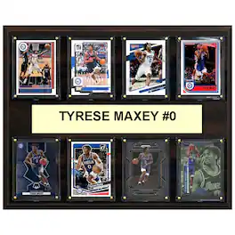 C&I Collectibles - Tyrese Maxey Philadelphia 76ers 12" x 15" Trading Card Plaque - Multicolor