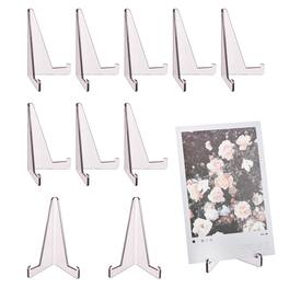 Unique Bargains - 10pcs Card Display Stand, 3.4" Clear Plastic Easel Stands Mini Picture Coin Display Easel Holder for Grade Card