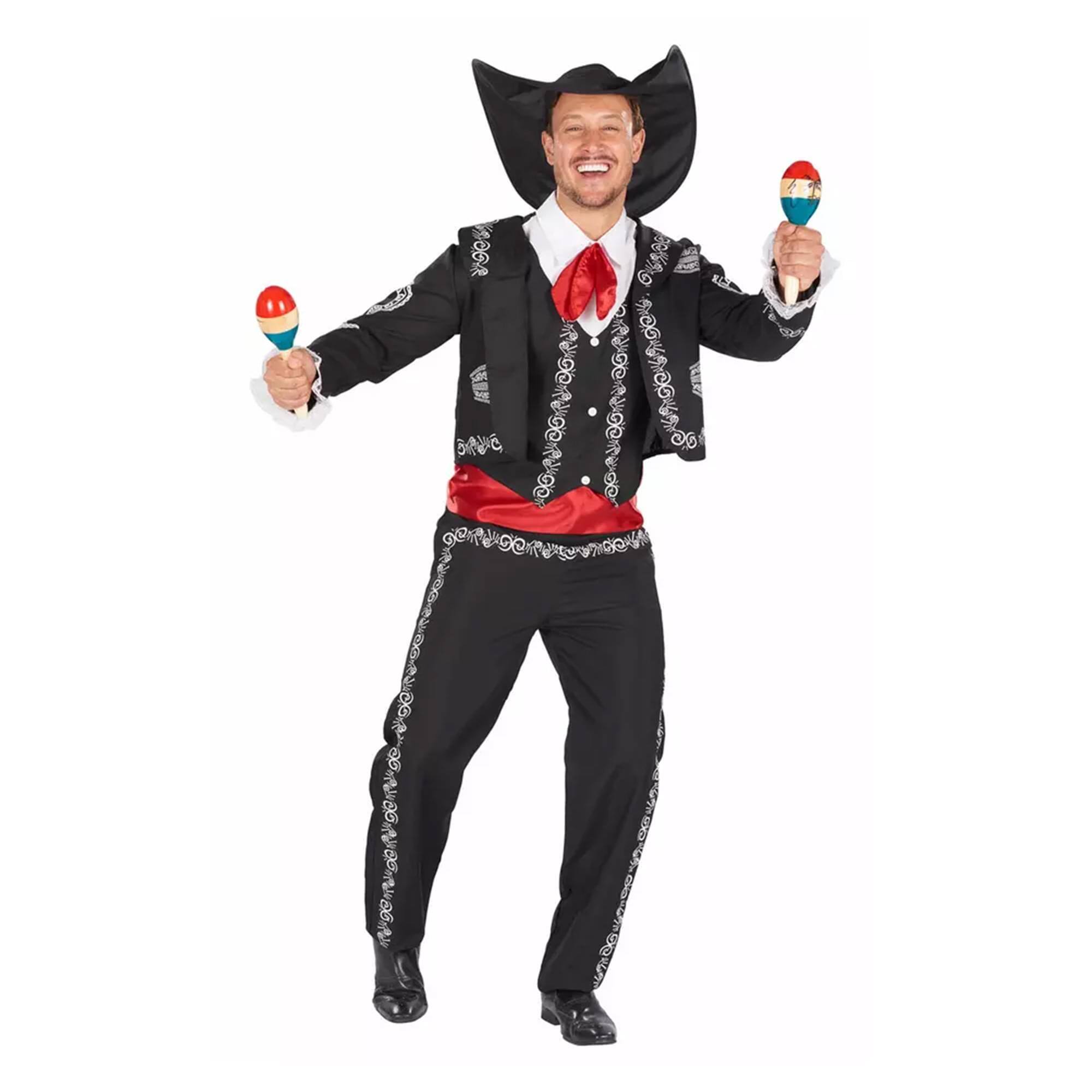 Alt View 2. Orion Costumes - Day of the Dead Mariachi Adult Costume | Extra Large - Black.