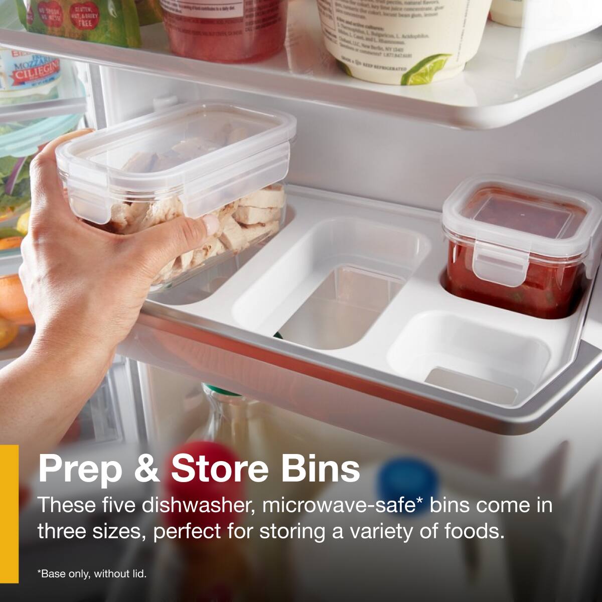 Prep & Store Bins

These five dishwasher, microwave-safe* bins come in three sizes, perfect for storing a variety of foods.

*Base only, without lid.