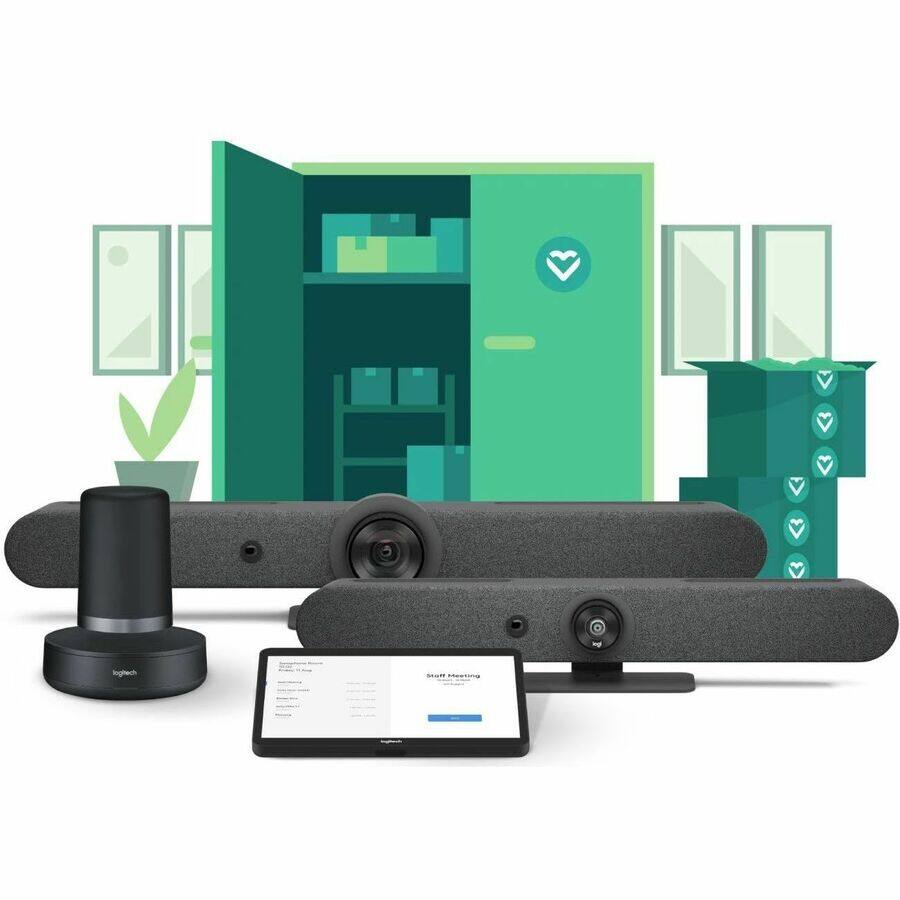 Alt View 6. Logitech - Logitech Rally Bar All-in-One Video Bar (Graphite, TAA Compliant) - 3840 x 2160 Video (Content) - 4K UHD - 1 x Network - Unknown.