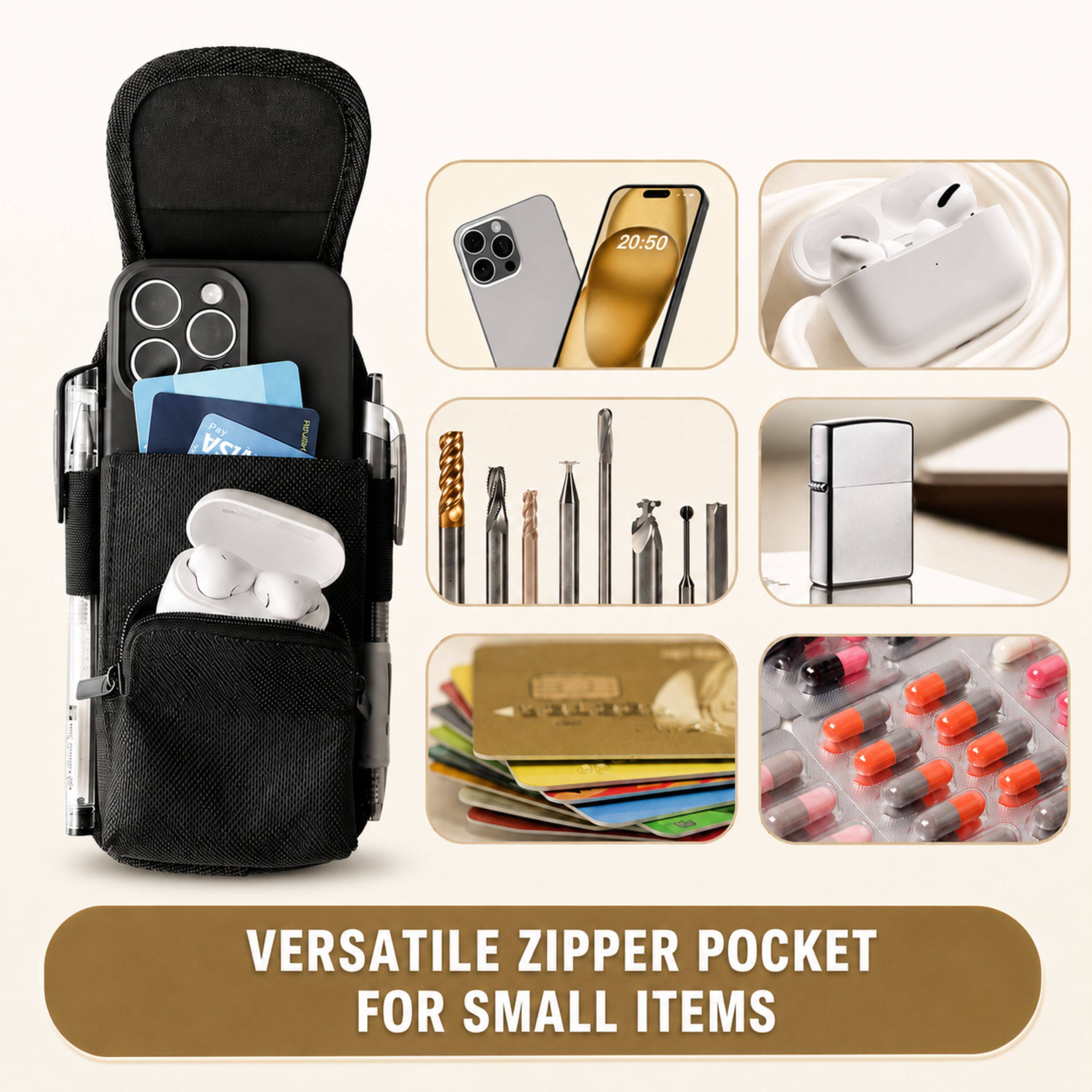 20:50

VERSATILE ZIPPER POCKET FOR SMALL ITEMS