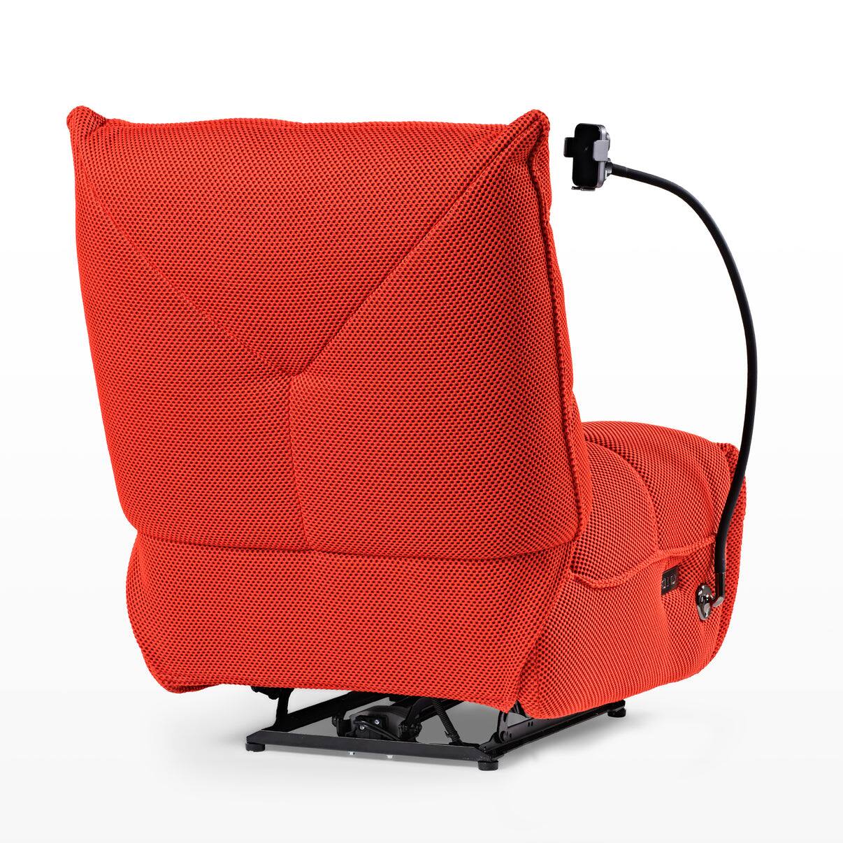 Back. Eureka Ergonomic - Modern Power Recliner Chair with USB & Wireless Charging  for Living Room, Rocking Swivel Base, Upholstered - Red.