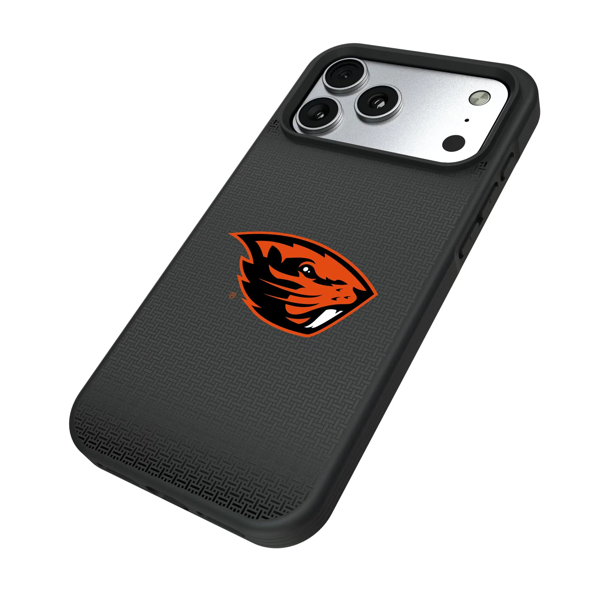 Alt View 1. Keyscaper - Oregon State Beavers Bump Case with 8.2ft Drop Protection - 16 Plus - Black.