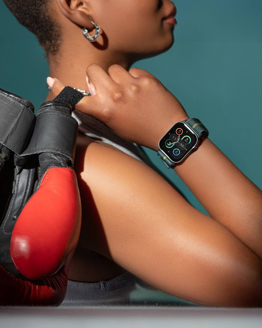 Back. Motorola - Motorola Moto Watch Fit - Trekking Green.