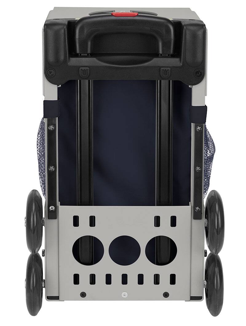 Back. Zuca - Zuca Ice Queen Sport Bag & Frame (Gray) w/ Flashing Wheels - Gray.