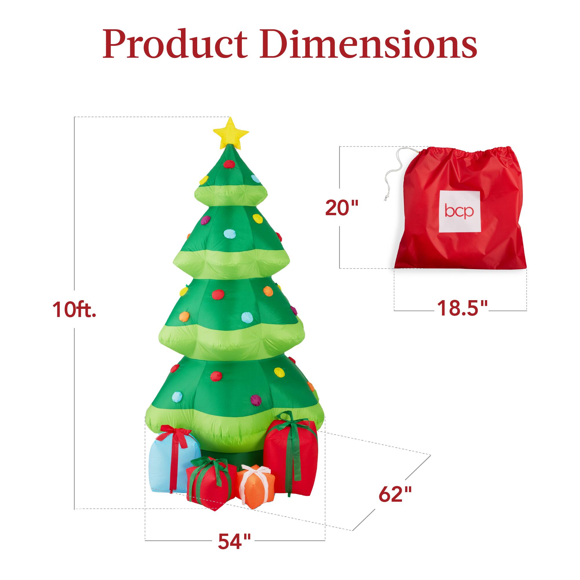 Product Dimensions
- Height: 10ft.
- Width: 54"
- Depth: 62"
- Inflated Bag Dimensions: 20" x 18.5"