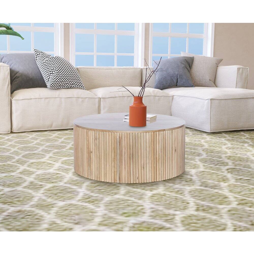 Alt View 1. Meridian Furniture - Oakhill Natural Coffee Table - Brown.