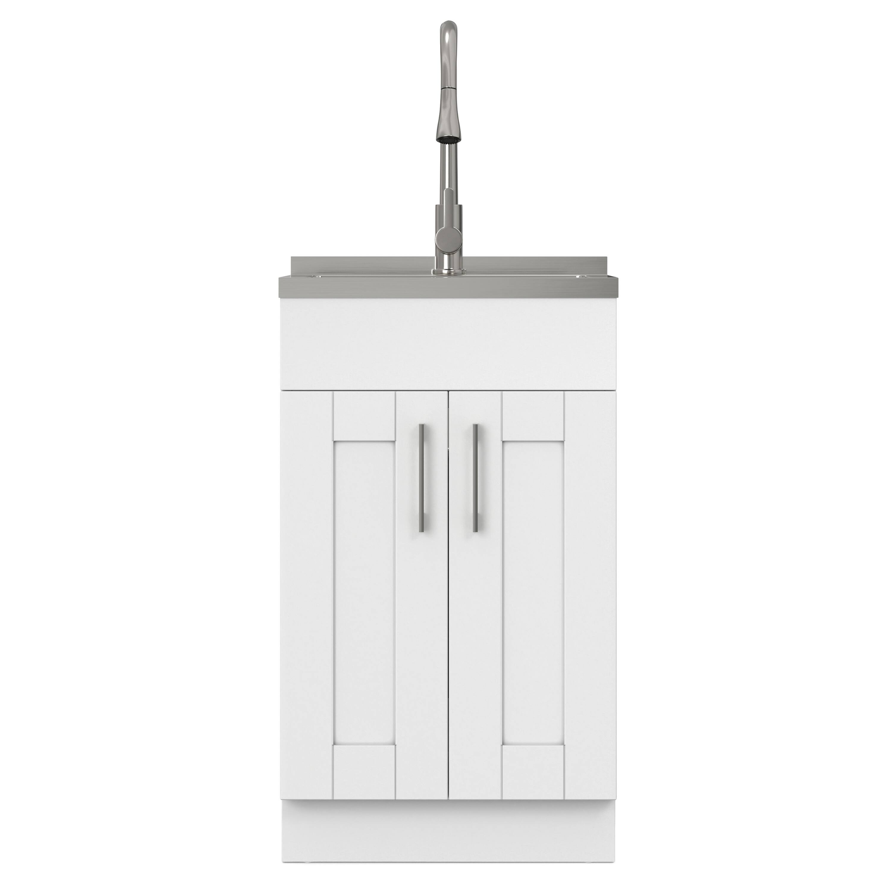 Modern Wide Shaker All In One 20 inch Laundry Utility Sink and