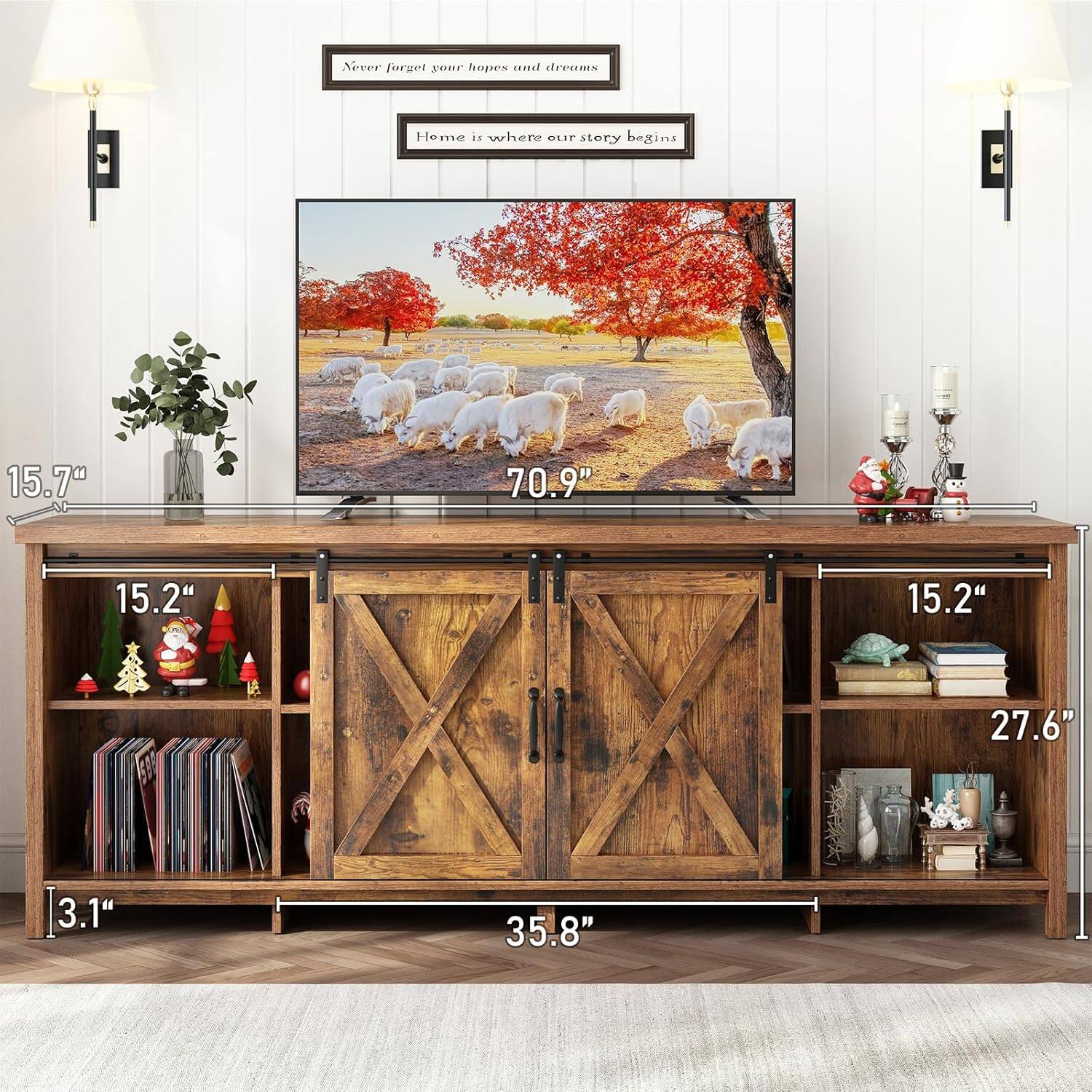 Never forget your hopes and dreams  
Home is where our story begins  

15.7"  
70.9"  
15.2"  
15.2"  
27.6"  
3.1"  
35.8"