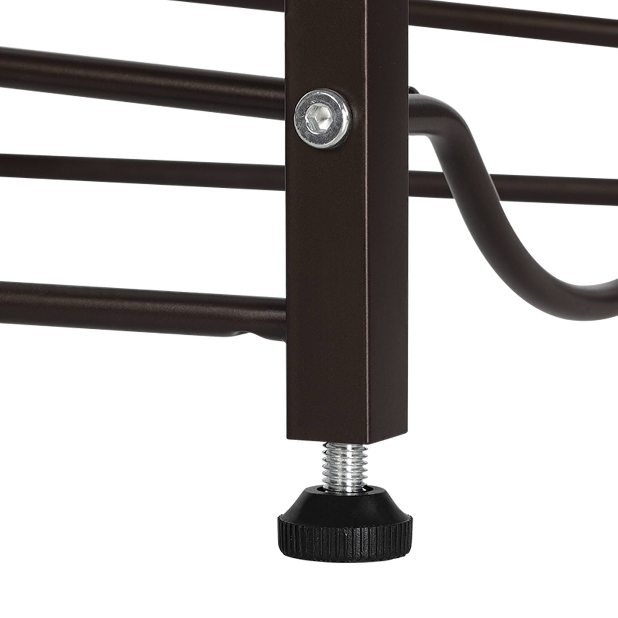 Left. Oumilen - Brown 3-Tier Square Tube Water Jug Rack, 5 Gallon Water Bottle Storage Stand with Adjustable Feet - Brown.
