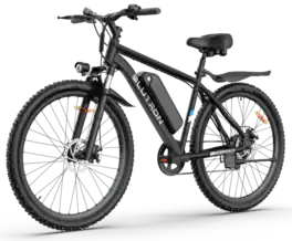Blutron - EB550S 500W Mountain Ebike with 38 Mile Max Range and 20 MPH Max Speed - one size - Black
