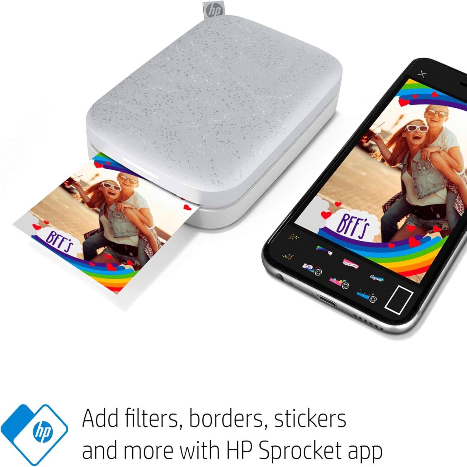 hp BFF'S, hp Add filters, borders, stickers and more with HP Sprocket app