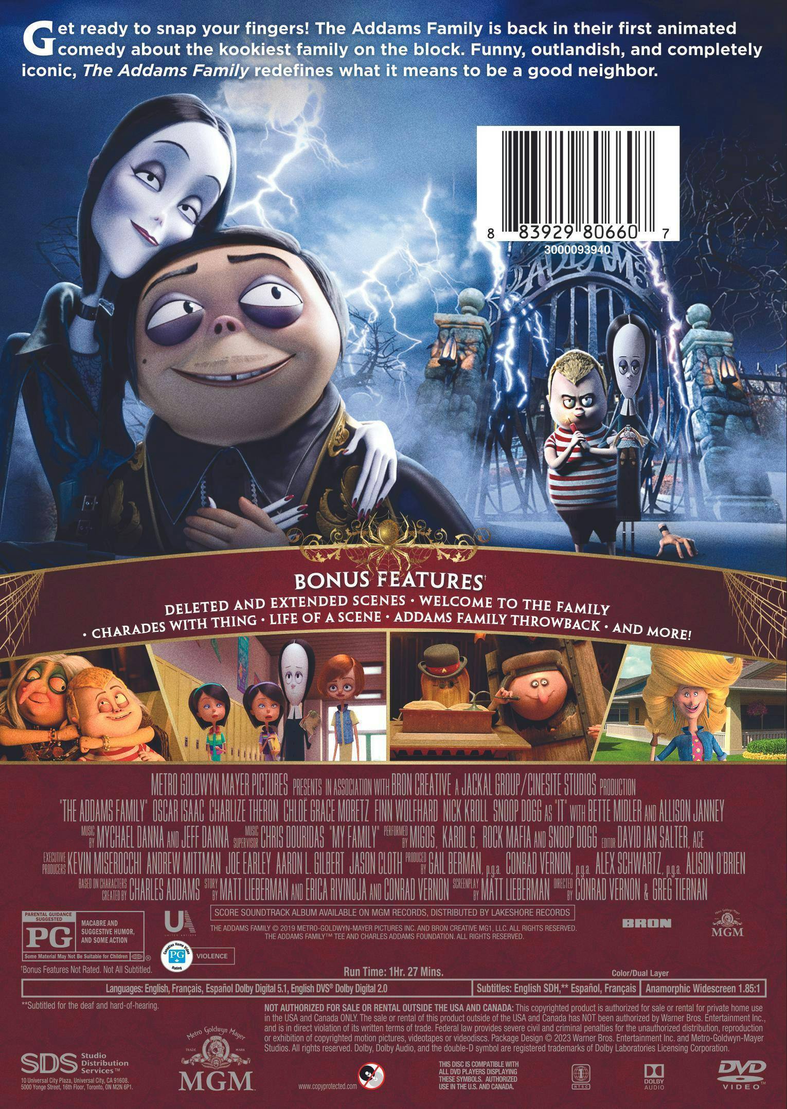 Back. The Addams Family [DVD].