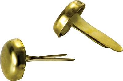Alt View 1. Officemate - Round Head Fasteners, 1/2" Shank, Brass, 100/Box (OIC99802) - Gold.