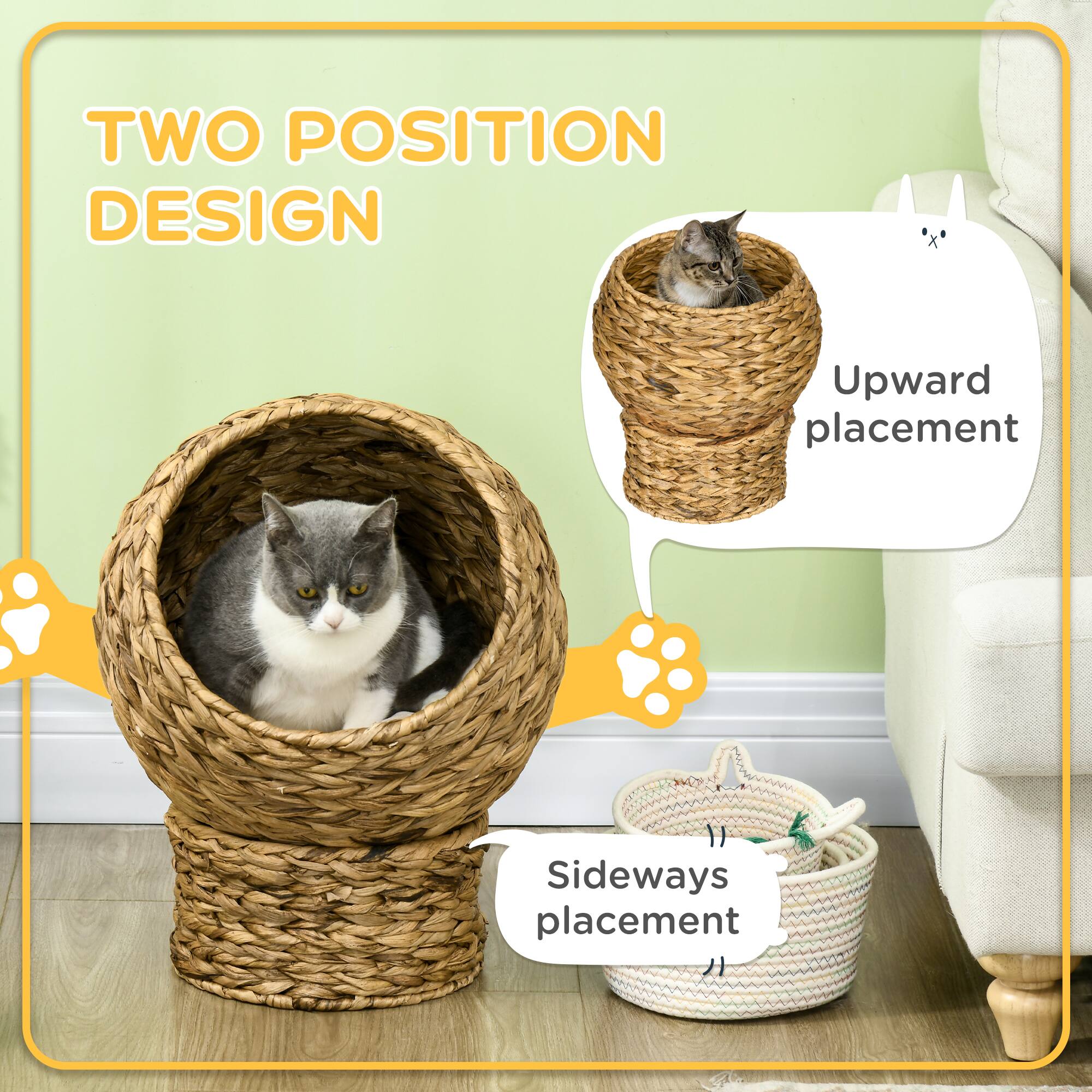 TWO POSITION DESIGN

Upward placement

Sideways placement