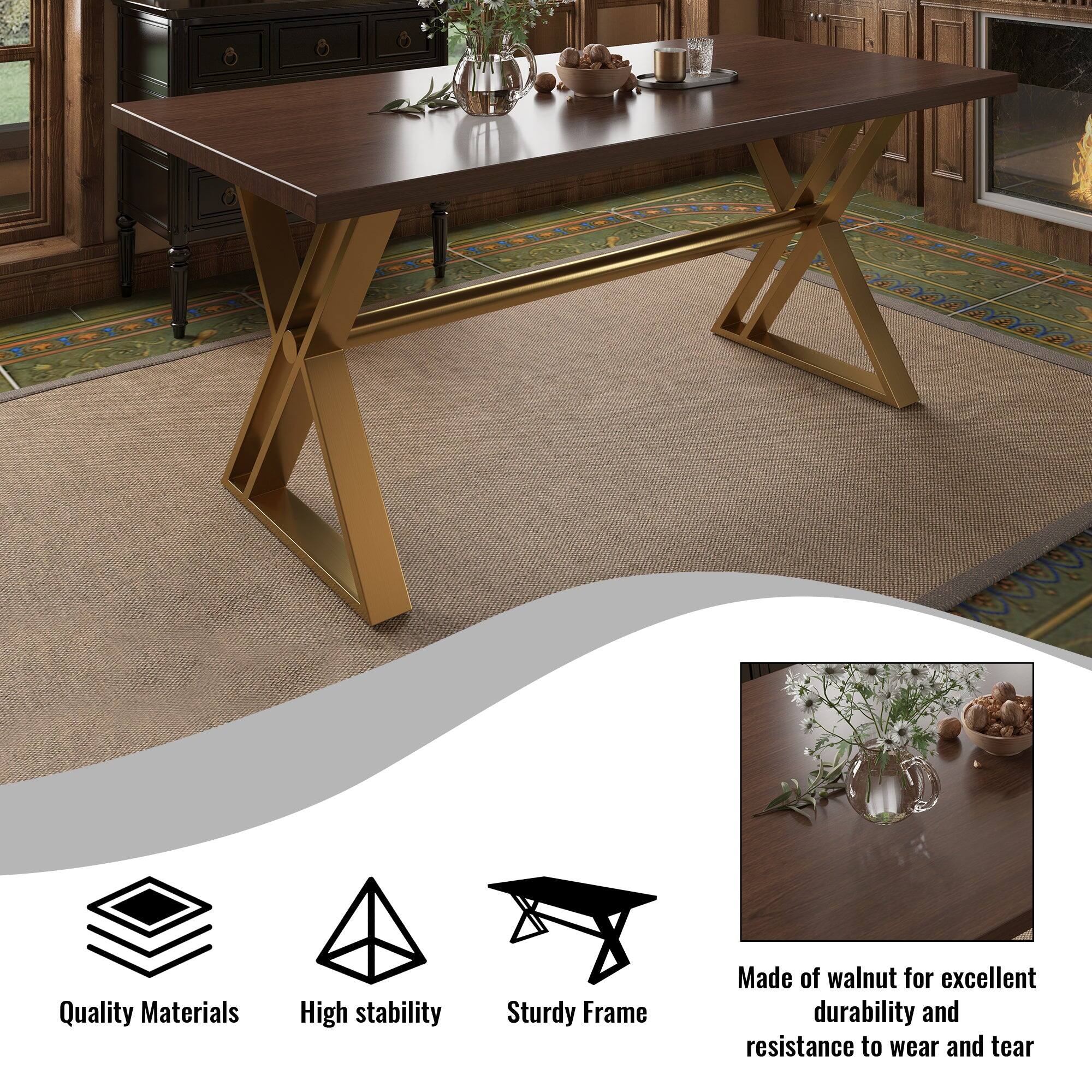 Quality Materials  
High stability  
Sturdy Frame  

Made of walnut for excellent durability and resistance to wear and tear